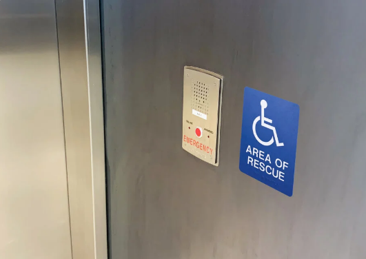 area of rescue signage