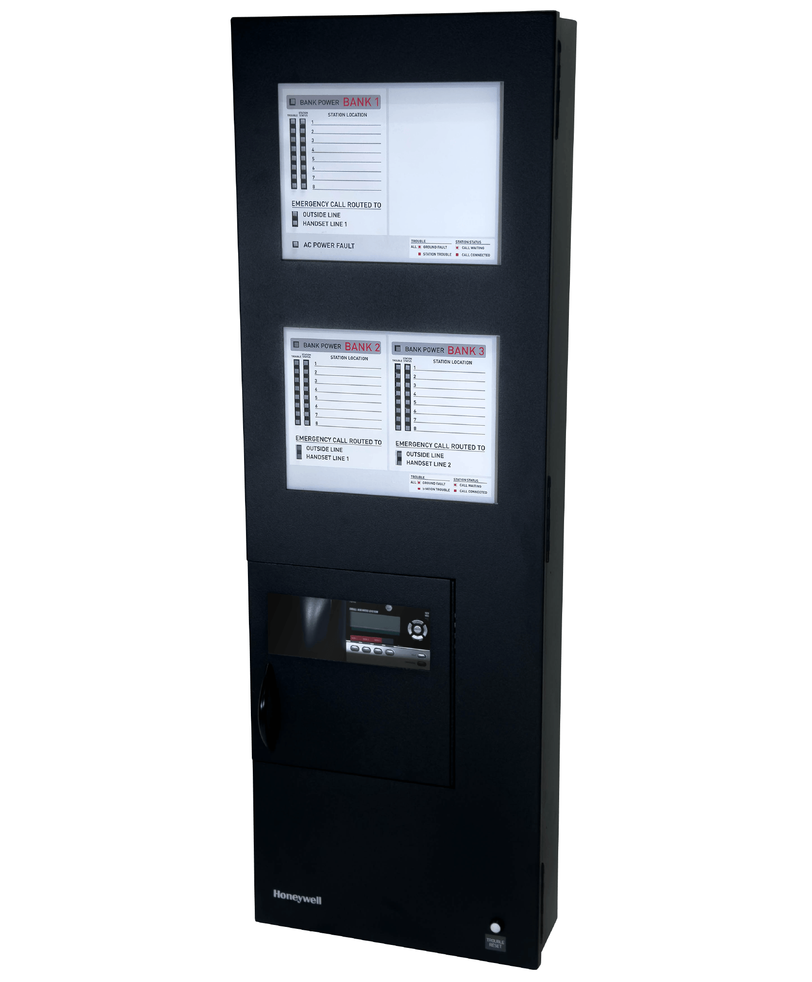 Area of Refuge Command Unit with 24-station capacity, black enclosure