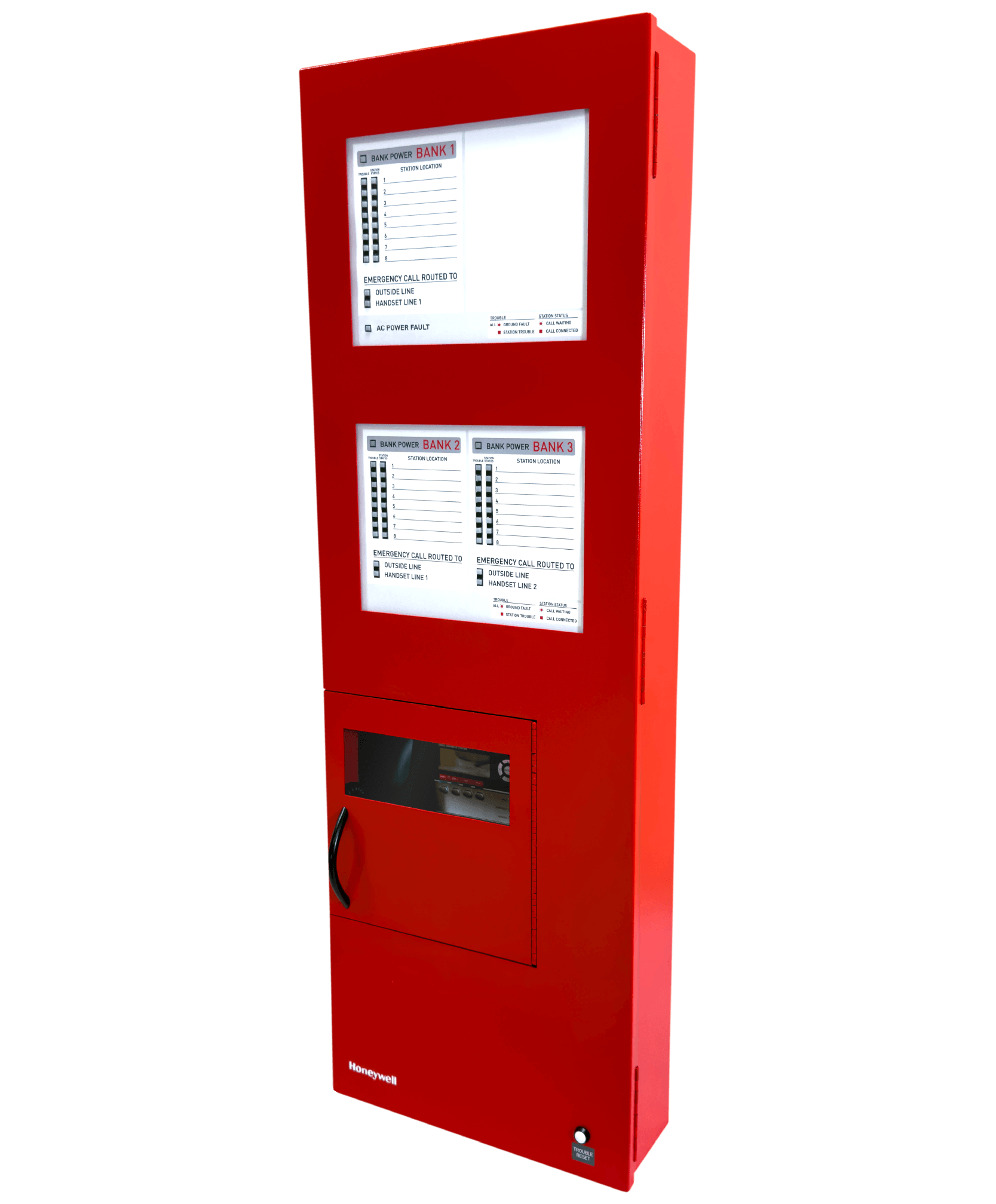 Area of Refuge Command Unit with 24-station capacity, red enclosure