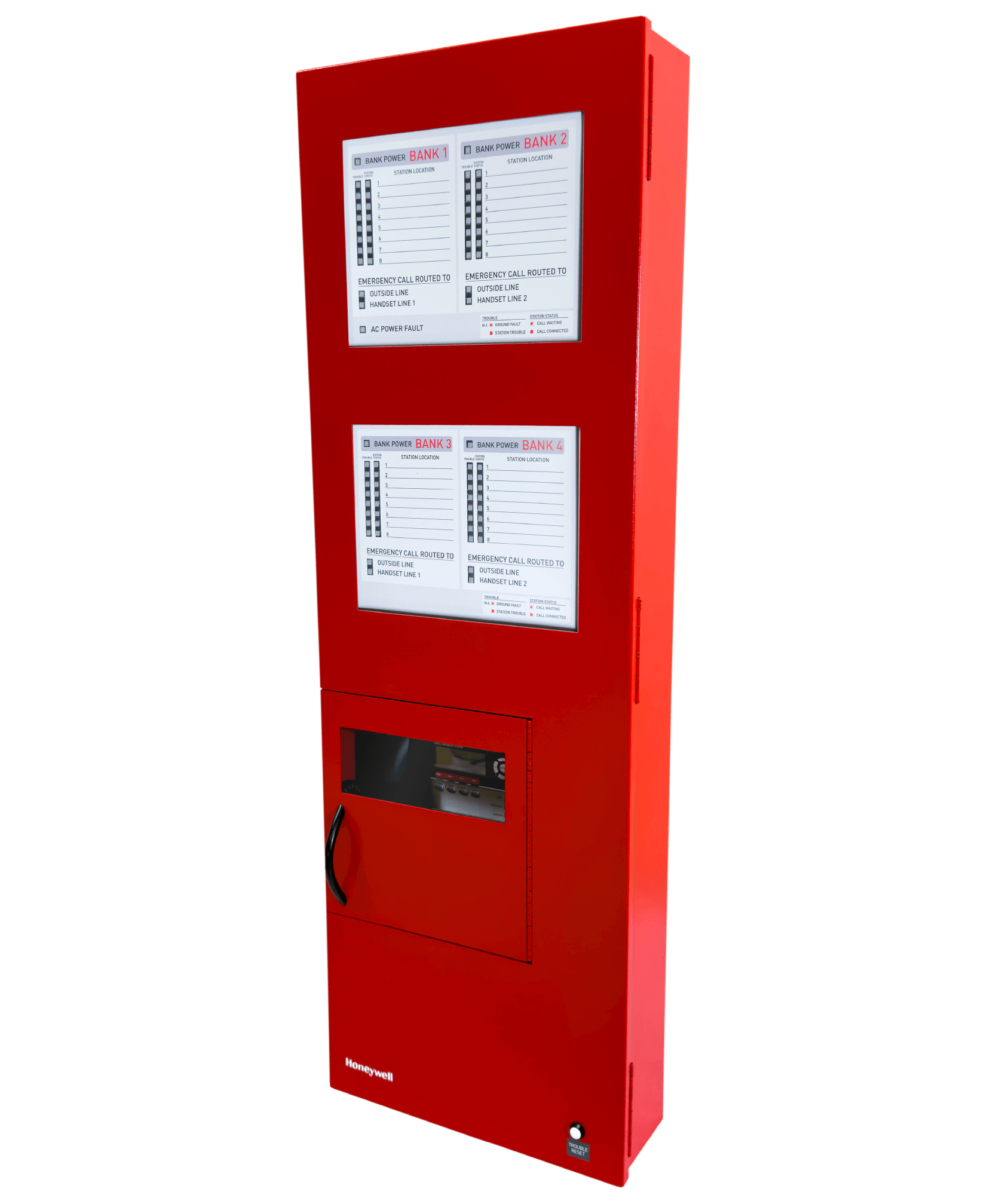 Area of Refuge Command Unit with 32-station capacity, red enclosure